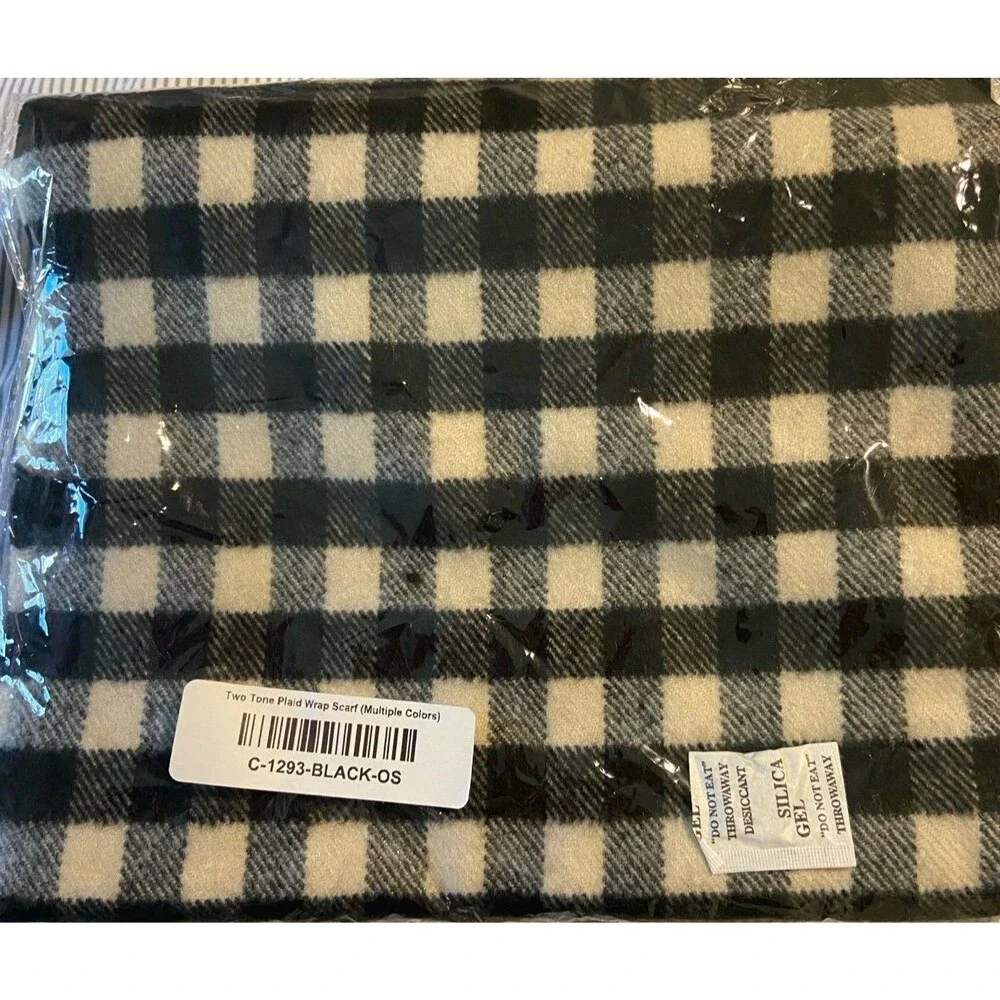 Scarf wrap scarf blanket style soft scarf buffalo plaid scarf new in wrap NEW